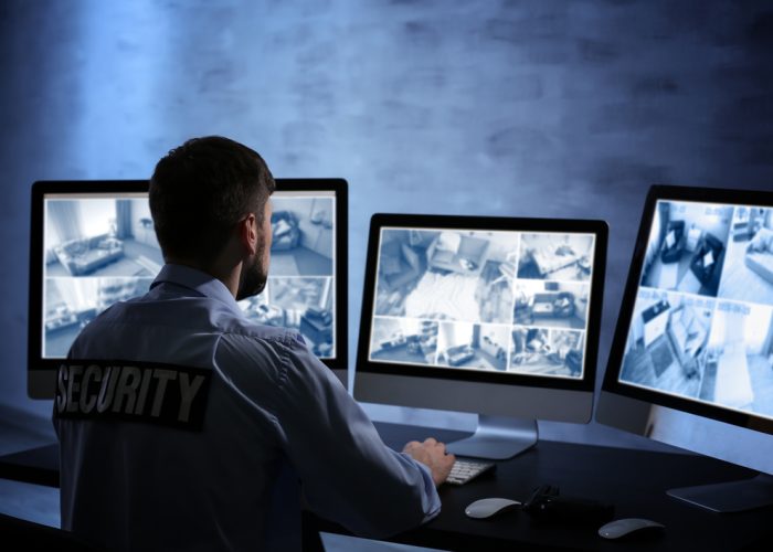 Safety,Of,Private,Property,And,Modern,Technology.,Safeguard,Monitoring,Home